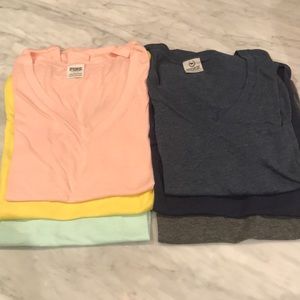 Lot of 6 Victoria’s Secret PINK tees size L